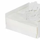 Porte-serviettes moderne à fleurs basses en fer bleu, blanc ou boue - Marken Viadurini