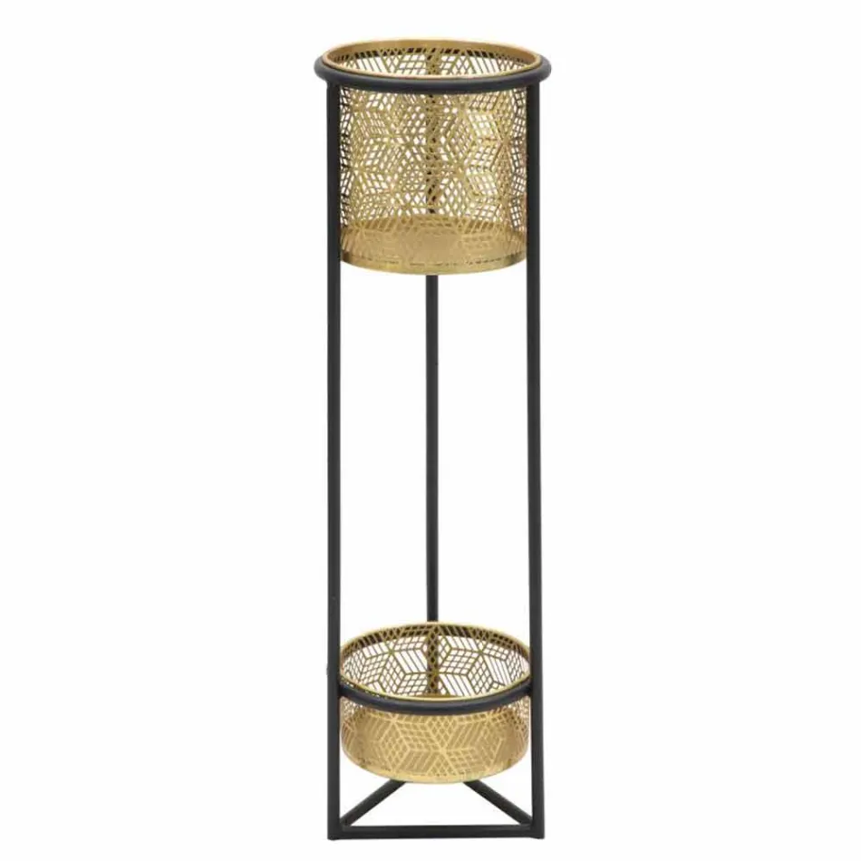 Support de pot rond en fer double au design moderne - Addie Viadurini