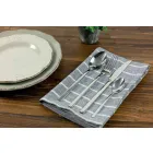 Couverts de service design en acier satiné, 24 pièces - Fayette Viadurini