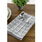 Couverts de service design en acier satiné, 24 pièces - Fayette Viadurini