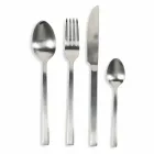 Couverts de Service Design en Acier Satiné 24 Pièces Complet - Fayettepos Viadurini