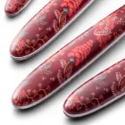 Couverts Acier et Plastique Décor Arabesque Coloré 24 Pcs - Alessandra Viadurini