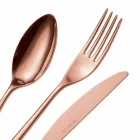 Couverts de luxe en acier inoxydable de couleur polie ou sablée 24 pièces - Lapis Viadurini