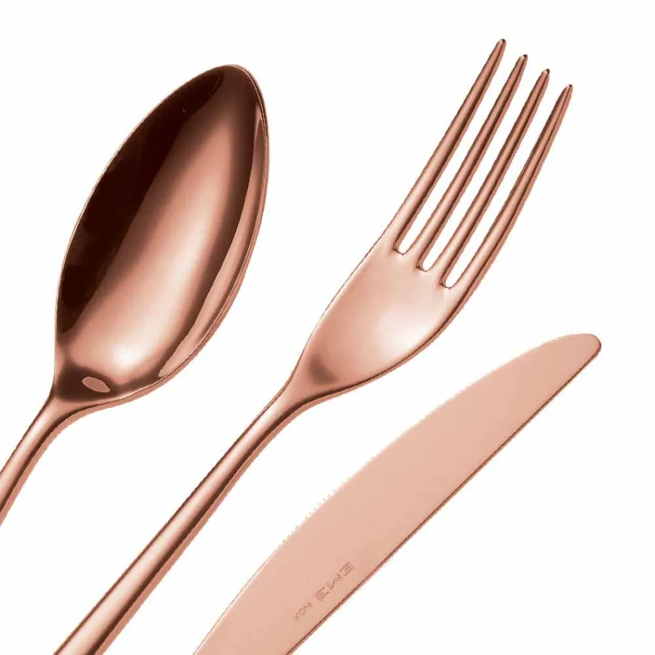 Couverts de luxe en acier inoxydable de couleur polie ou sablée 24 pièces - Lapis Viadurini