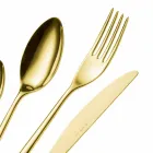 Couverts de luxe en acier inoxydable de couleur polie ou sablée 24 pièces - Lapis Viadurini