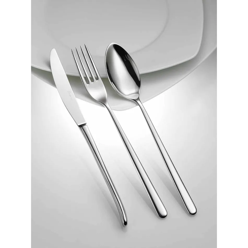 Couverts de luxe en acier inoxydable de couleur polie ou sablée 24 pièces - Lapis Viadurini