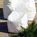 Pouf de jardin blanc de design moderne Cloud par Trona