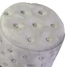 Pouf avec récipient recouvert de velours capitonné avec boutons - Arcipelago Viadurini