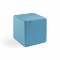 Pouf Cubique en Tissu Turquoise Fabriqué en Italie - Rugiada