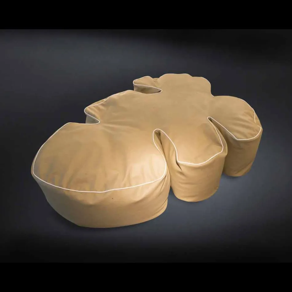 Poufs faux cuir extérieur et intérieur imperméable Philo nautique Viadurini