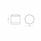 Pouf d'extérieur en polyéthylène et tissu ou cuir - Mara Slide Viadurini