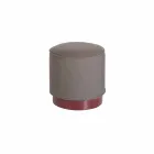 Pouf d'extérieur en polyéthylène et tissu ou cuir - Mara Slide Viadurini