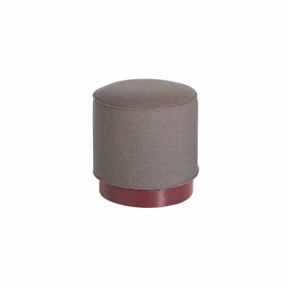 Pouf d'extérieur en polyéthylène et tissu ou cuir - Mara Slide Viadurini