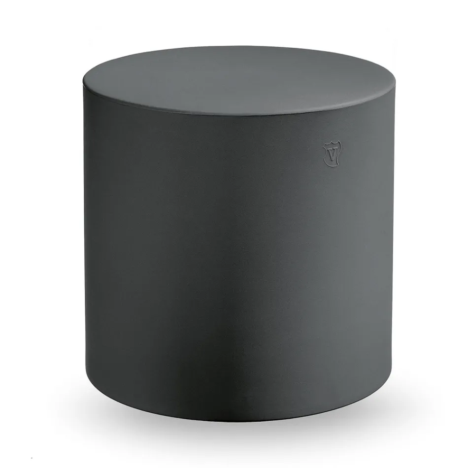 Pouf de jardin cylindrique en polyéthylène coloré Made in Italy - Viky Viadurini