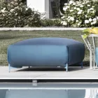 Pouf de jardin rembourré et recouvert de tissu Made in Italy - Beurre Viadurini