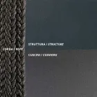 Pouf de jardin en acier et coussin en corde inclus Made in Italy - Bronn Viadurini