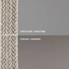 Pouf de jardin en acier et coussin en corde inclus Made in Italy - Bronn Viadurini