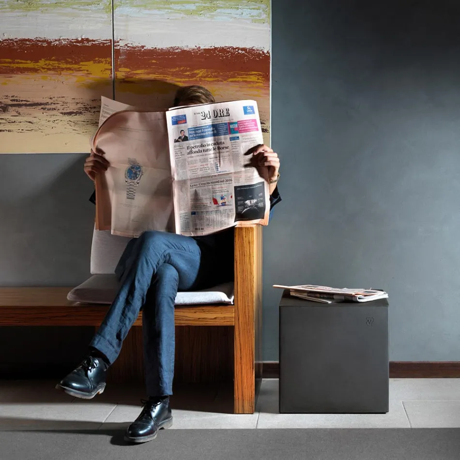 Pouf de jardin en polyéthylène 8 finitions Made in Italy - Viky Viadurini