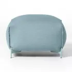 Pouf de jardin en tissu avec pieds en métal Made in Italy - Beurre Viadurini