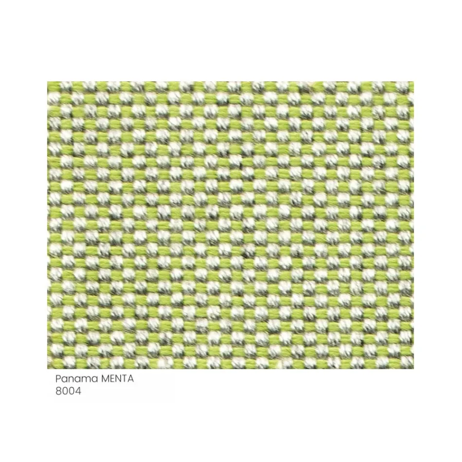 Pouf de jardin en tissu avec pieds en métal Made in Italy - Beurre Viadurini