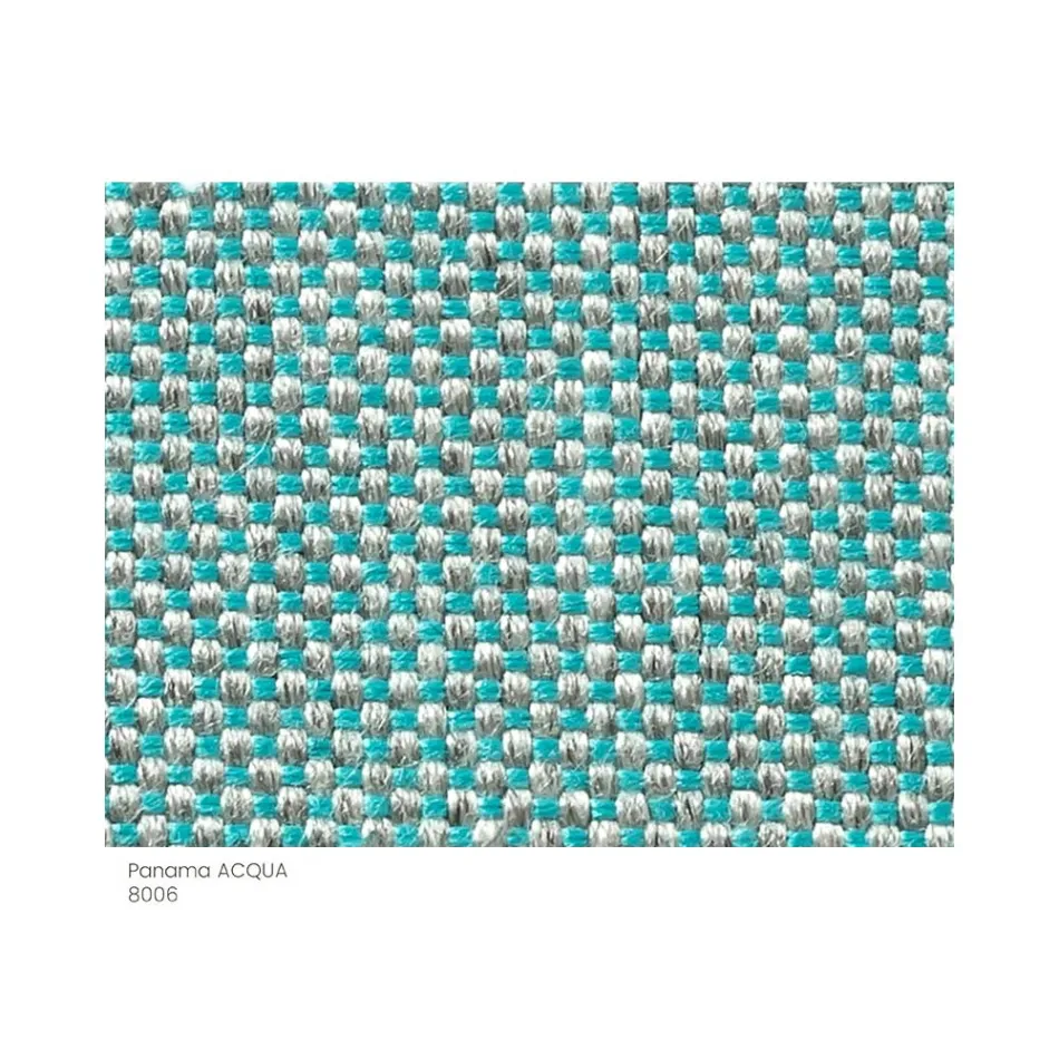 Pouf de jardin en tissu avec pieds en métal Made in Italy - Beurre Viadurini