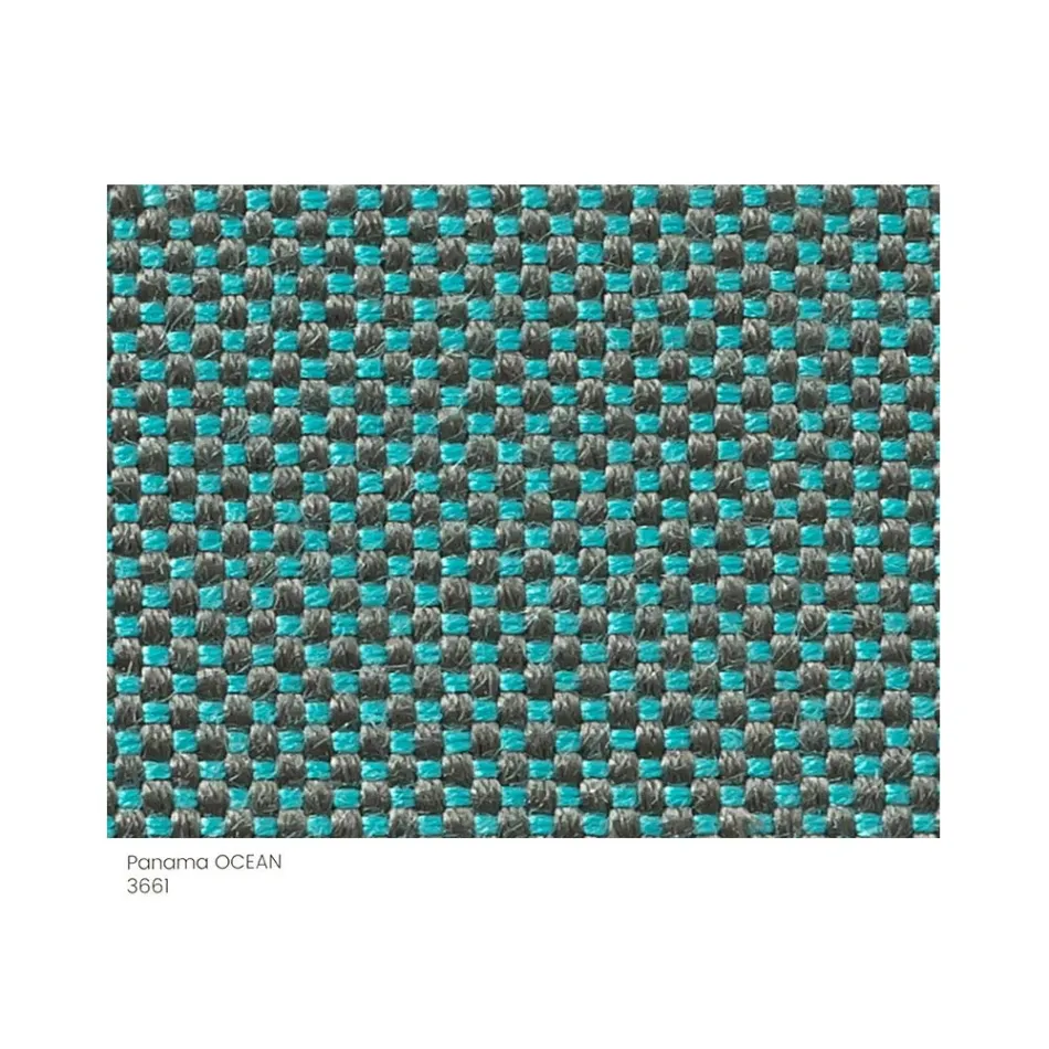 Pouf de jardin en tissu avec pieds en métal Made in Italy - Beurre Viadurini