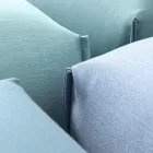 Pouf de jardin en tissu avec pieds en métal Made in Italy - Beurre Viadurini