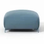 Pouf de jardin en tissu avec pieds en métal Made in Italy - Beurre Viadurini