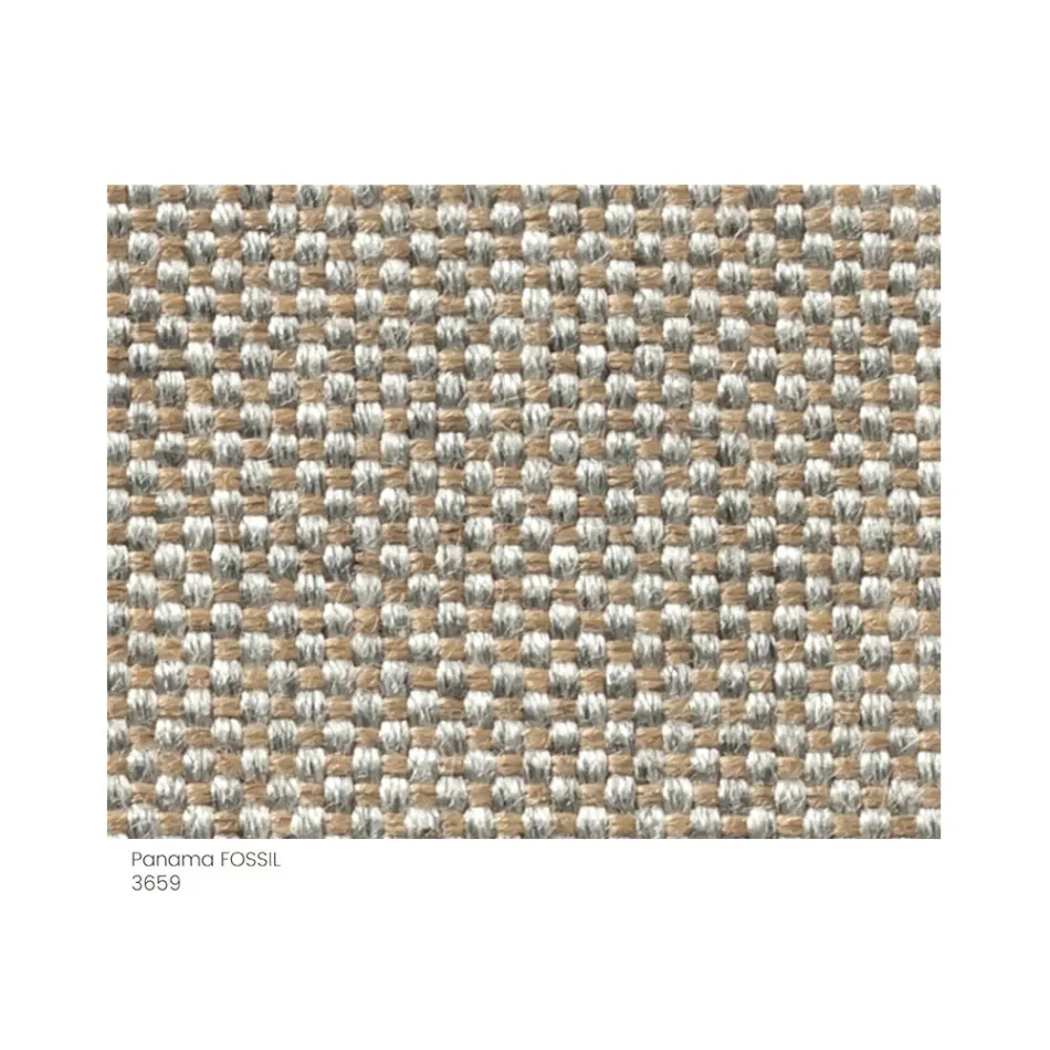 Pouf de jardin en tissu avec pieds en métal Made in Italy - Beurre Viadurini