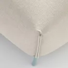 Pouf de jardin en tissu avec pieds en métal Made in Italy - Beurre Viadurini