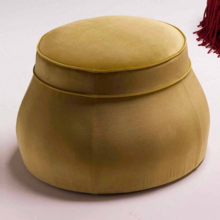 Pouf salon tapissé luxe classique design italien Simon Viadurini