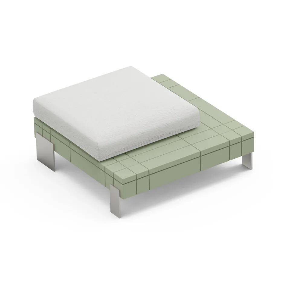 Pouf de salon en polyéthylène de différentes couleurs - Orbis Viadurini