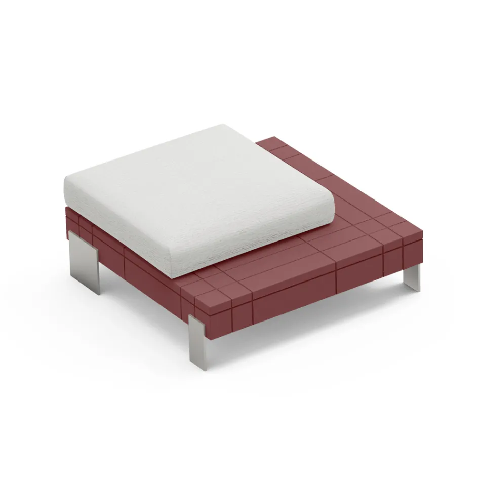 Pouf de salon en polyéthylène de différentes couleurs - Orbis Viadurini