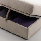 Pouf de salon recouvert de tissu avec conteneur Made in Italy - Nantes Viadurini