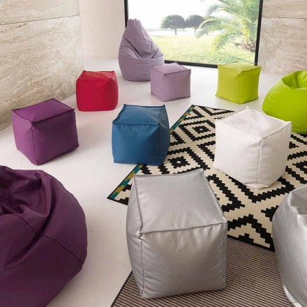 Pouf avec un design fleuri moderne Viadurini