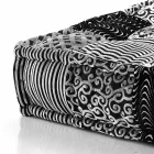 Pouf carré ethnique en tissu patchwork ou velours - Fibre Viadurini
