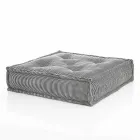 Pouf carré ethnique en tissu patchwork ou velours - Fibre Viadurini