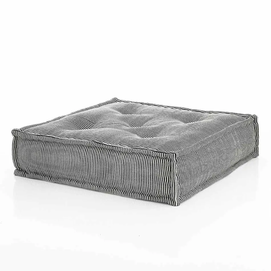 Pouf carré ethnique en tissu patchwork ou velours - Fibre Viadurini