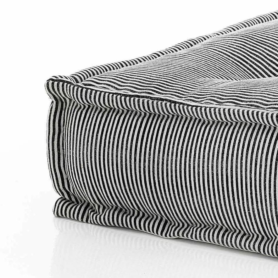 Pouf carré ethnique en tissu patchwork ou velours - Fibre Viadurini