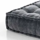 Pouf carré ethnique en tissu patchwork ou velours - Fibre Viadurini