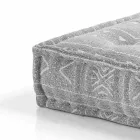 Pouf carré ethnique en tissu patchwork ou velours - Fibre Viadurini