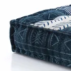 Pouf carré ethnique en tissu patchwork ou velours - Fibre Viadurini