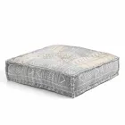 Pouf carré ethnique en tissu patchwork ou velours - Fibre Viadurini