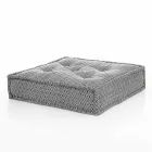 Pouf carré ethnique en tissu patchwork ou velours - Fibre Viadurini