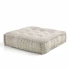 Pouf carré ethnique en tissu patchwork ou velours - Fibre Viadurini