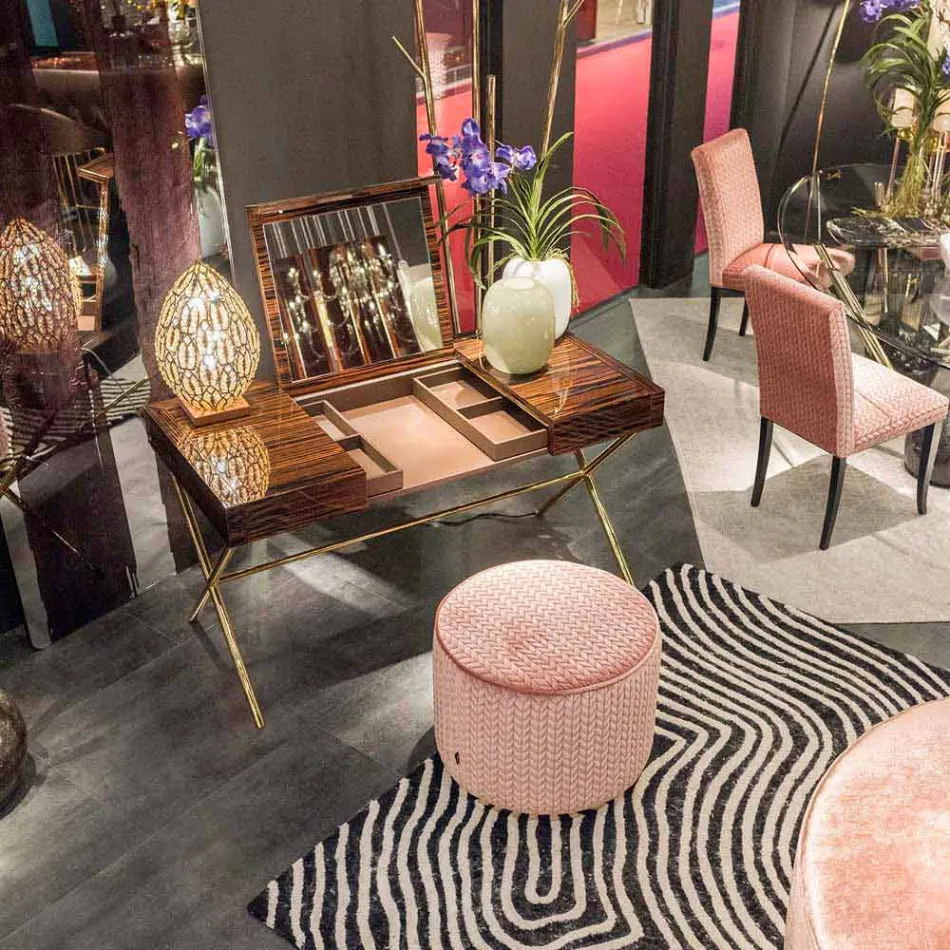 conception tissu pouf Belle 1 Viadurini