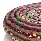 Pouf en Jute et Polystyrène de 2 Tailles Différentes - Rouille Viadurini