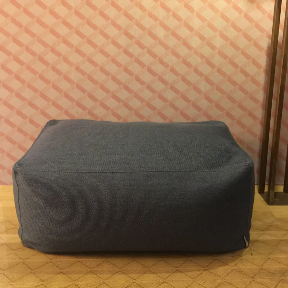 Pouf Ottoman Rectangulaire Doux pour Intérieur et Extérieur en Tissu - Naemi Viadurini