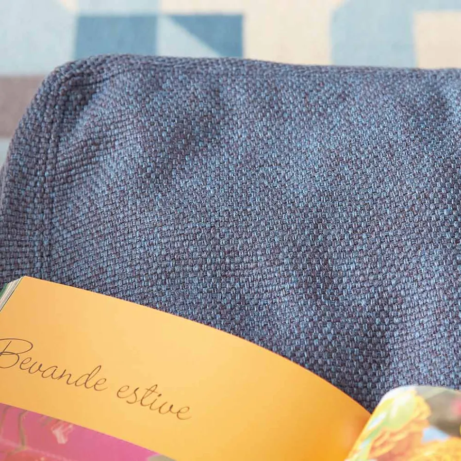 Pouf Ottoman Rectangulaire Doux pour Intérieur et Extérieur en Tissu - Naemi Viadurini