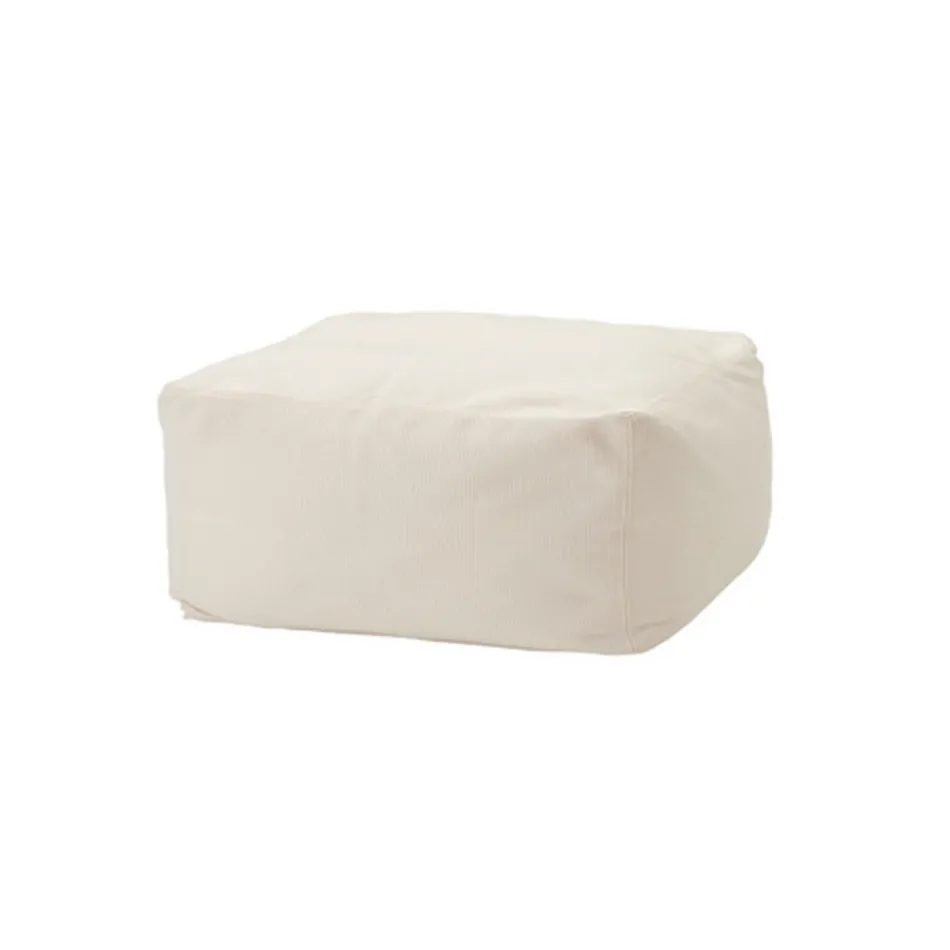 Pouf Ottoman Rectangulaire Doux pour Intérieur et Extérieur en Tissu - Naemi Viadurini